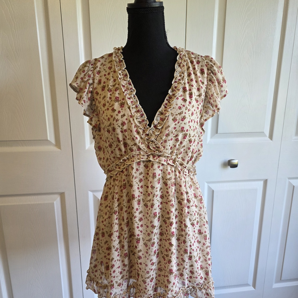 Floral Ruffle Tunic